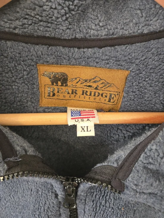 Vintage Bear Ridge Outfitters Fleece Jacket Wild Horses Mens XL Front Back Desig - Picture 4 of 7